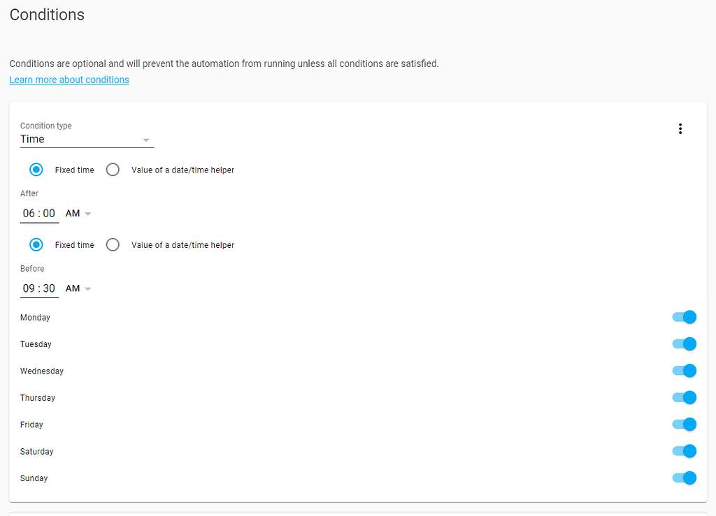 Automation Time Condition not working Home Assistant OS Home