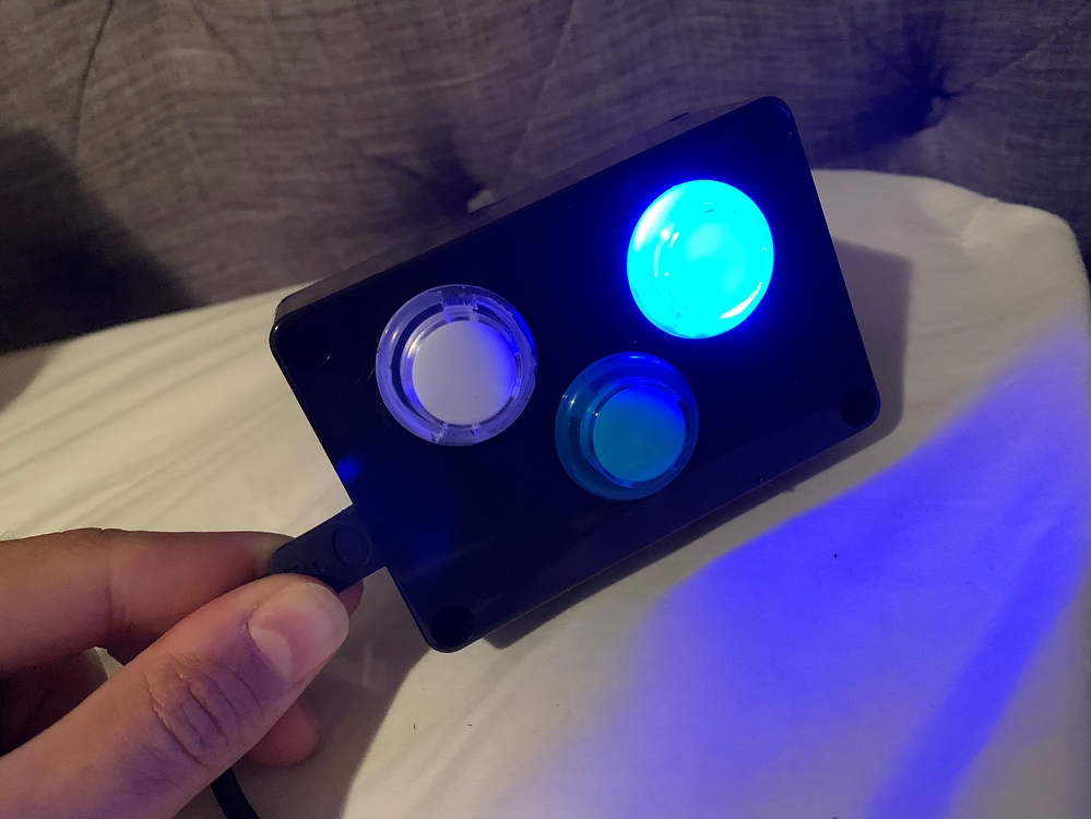 Light Up Buttons Bedside Command center Share your Projects! Home