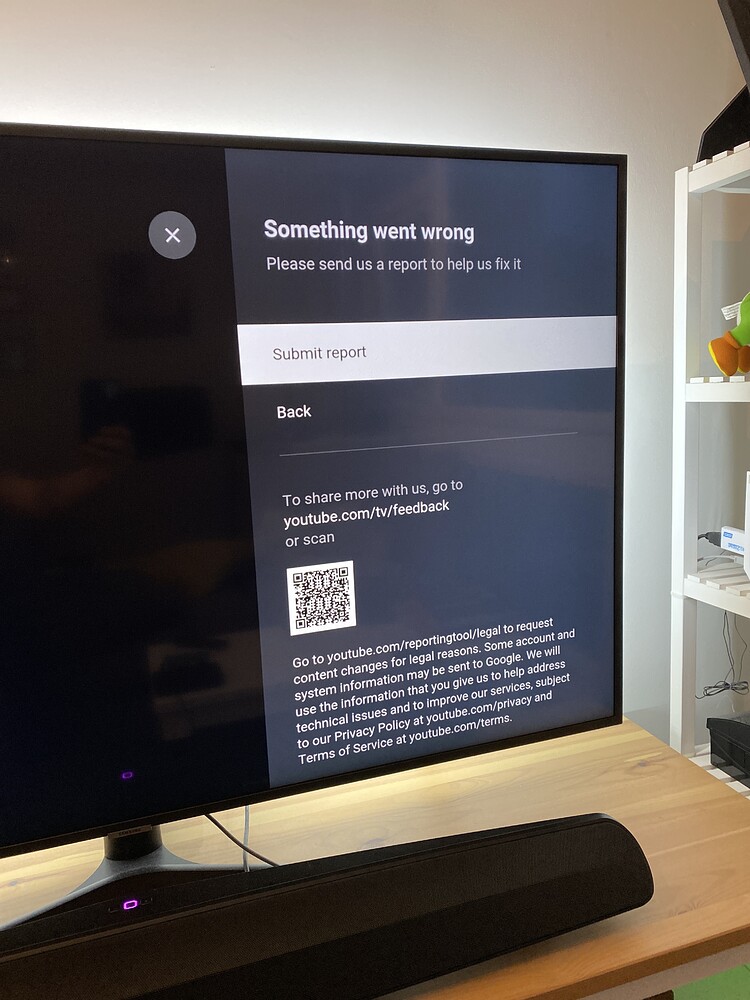 YouTube on Roku “Something went wrong” Configuration Home