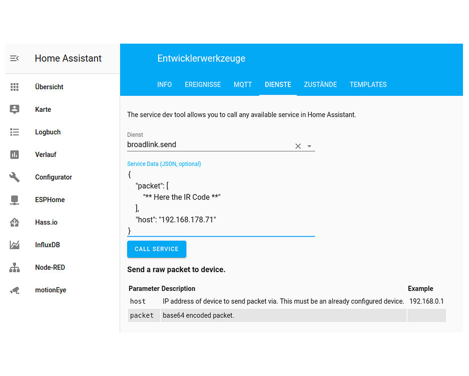 Learning IR codes from broadlink switch - Configuration - Home ...