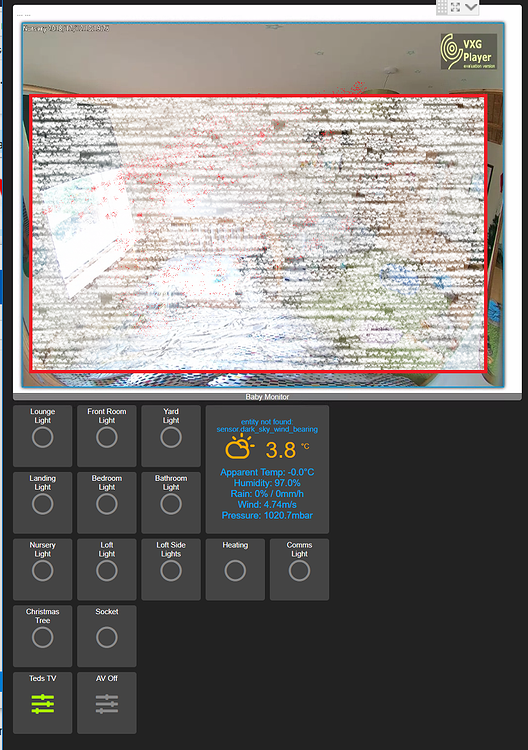 VXG Media Player RTSP video stream in broswer HADashboard Third party