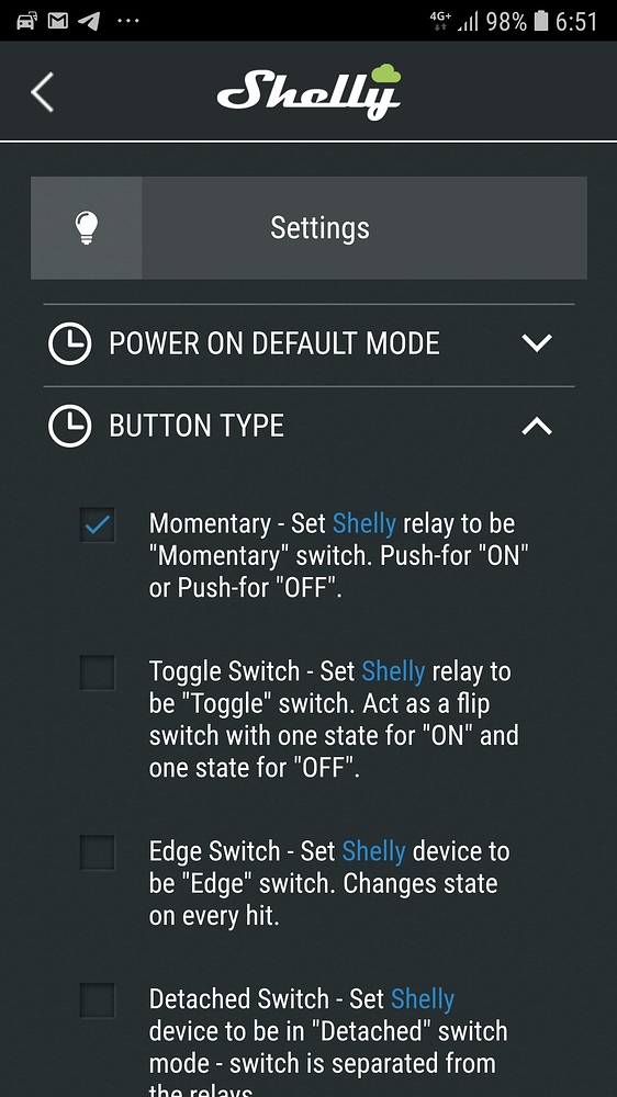 Shelly 1 momentary contact switch Hardware Home Assistant Community