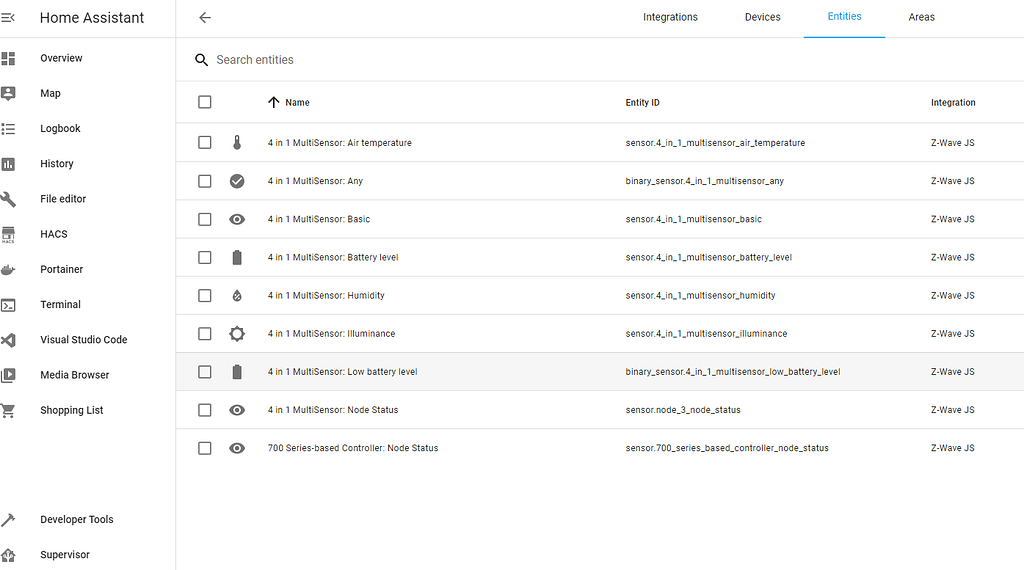 Aeotec DSB05 motion sensor created by ZwaveJS not detected by blueprint
