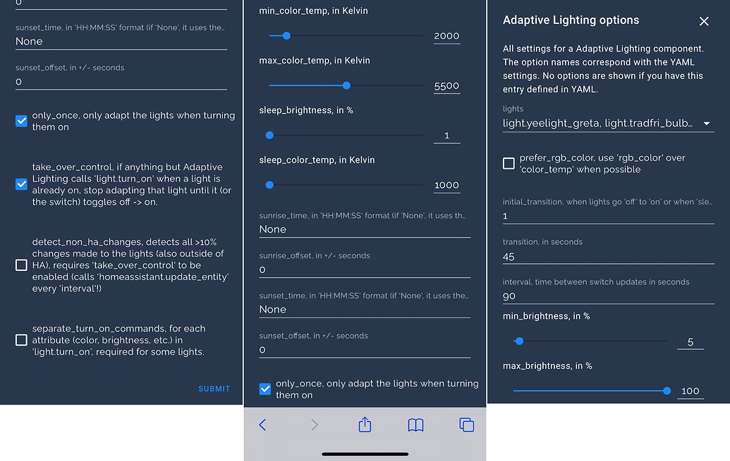 Best way to set specific brightness for times of day? Configuration