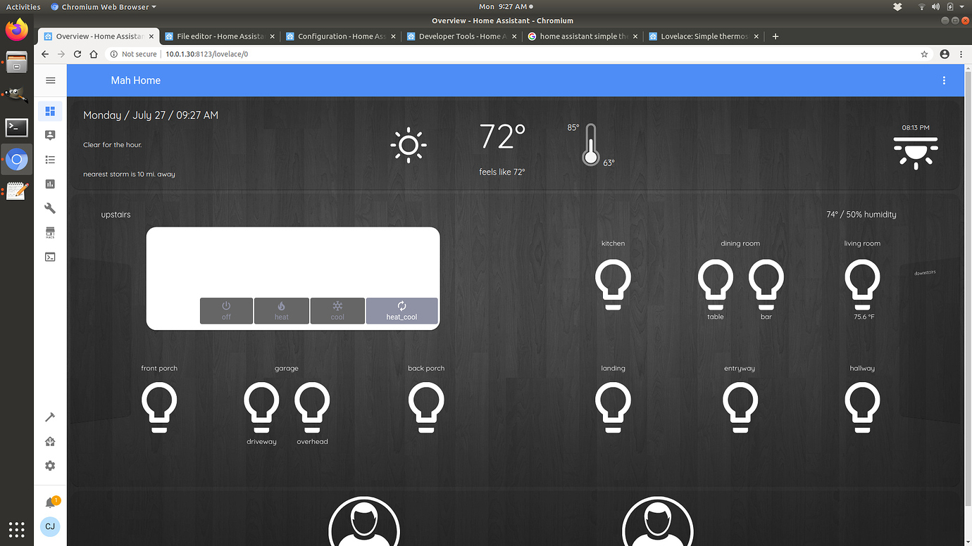 Lovelace Simple Thermostat Card Lovelace Frontend Home Assistant