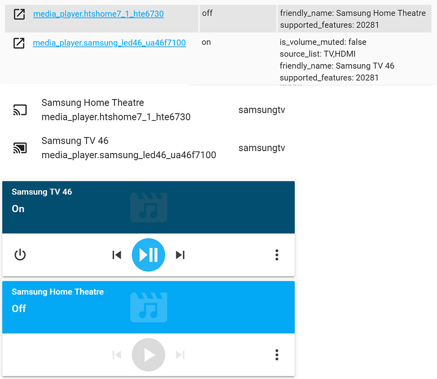 Samsung Home Theatre always offline Configuration Home Assistant