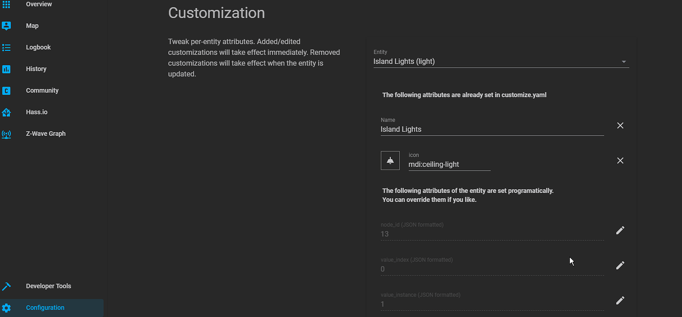 How to change the Light Card icon Configuration Home Assistant