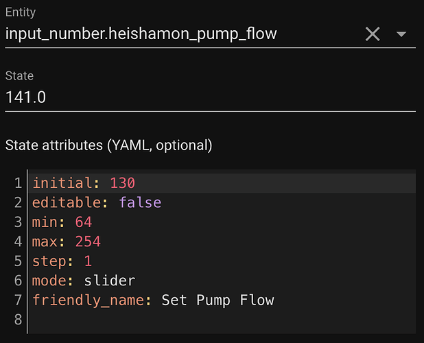input number float home assistant