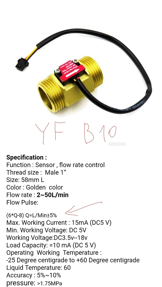 Using ESPhome to build a water flow rate meter ESPHome Home
