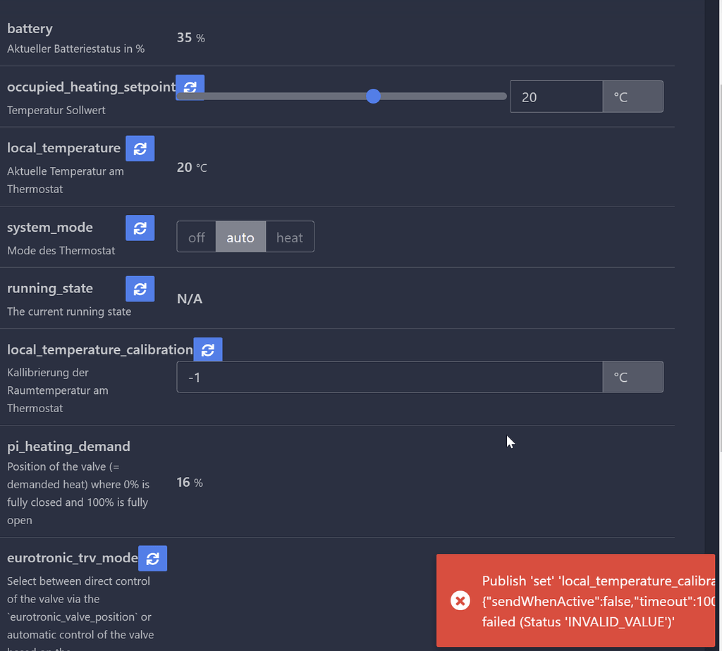 How to configure Zigbee thermostat SPZB0001? Configuration Home