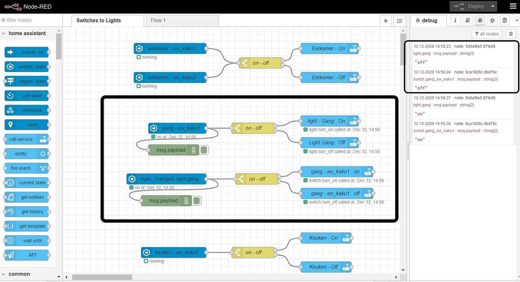 Syncing state of 433MHz wall switches with state of bulbs