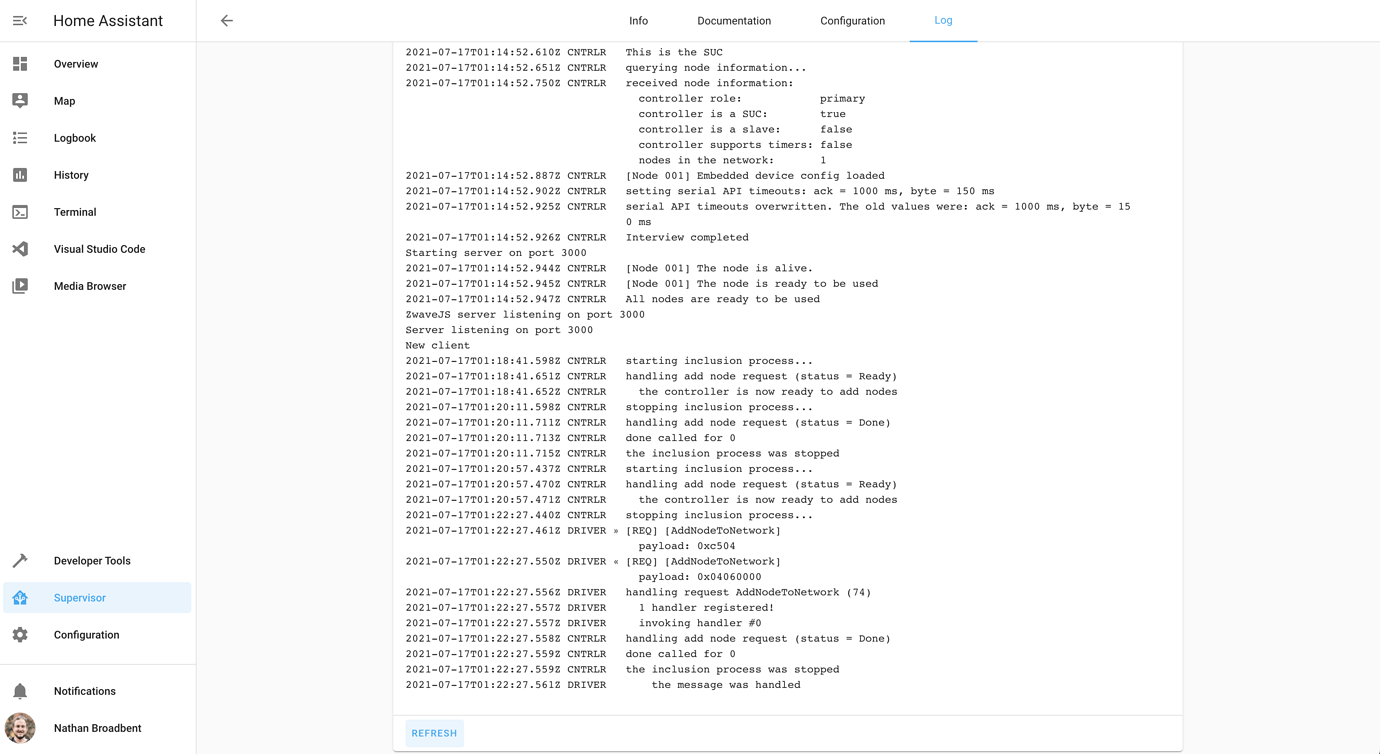 Need help setting up ZWave integration for Smanos K2 Hub Home Assistant (Aeotec ZWave USB