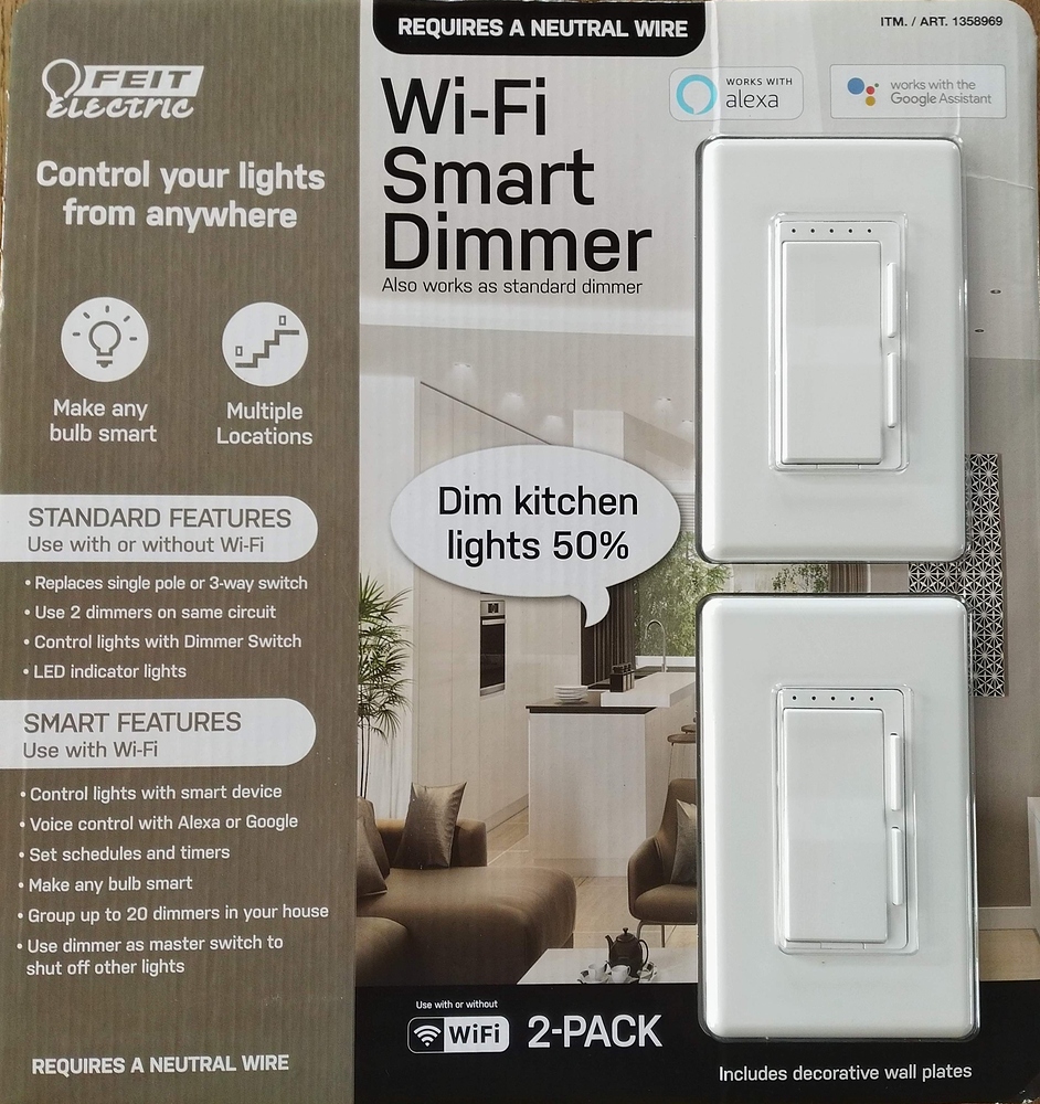 Costco Feit Smart Dimmer Tuya Convert Tasmota Hardware Home