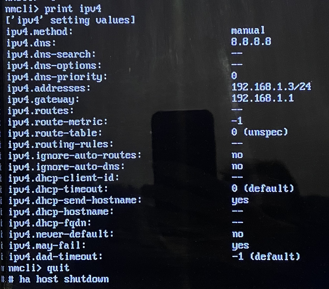 Home Assistant Blue First setup, fallen off network and not coming