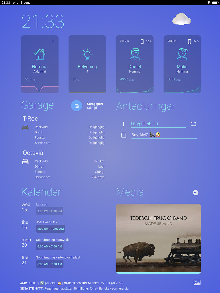 Neon Lovelace UI & Theme for tablets Dashboards & Frontend Home