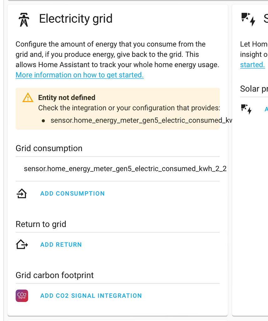Removing dead entity from energy configuration configuration home