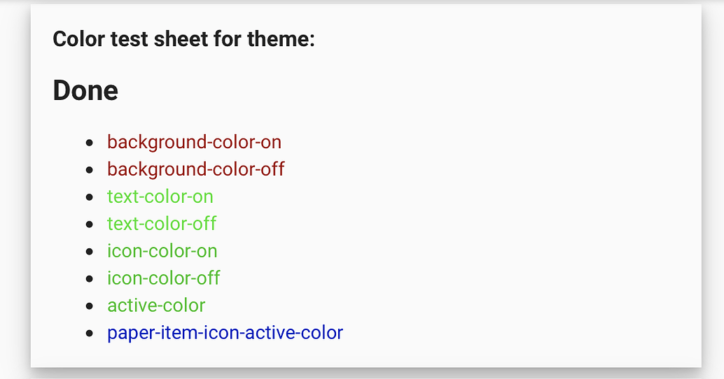 How to create a test sheet for theme colors - Frontend - Home Assistant ...