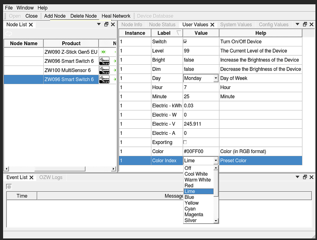 Getting a openzwave user values into HA - Z-Wave - Home Assistant Community