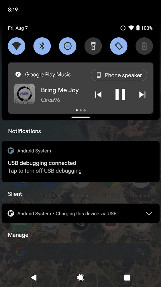 Always visible media player controls in mobile app (like Google Home