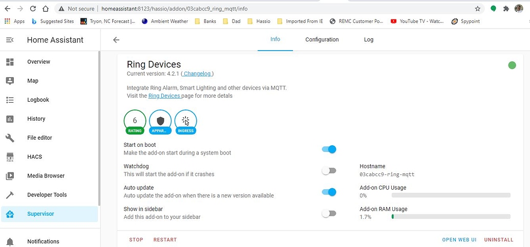 home assistant ring live view