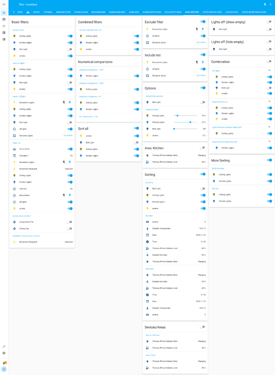 🔹 Autoentities Automatically fill cards with entities Dashboards
