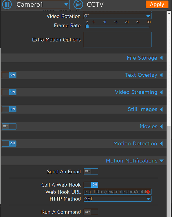 Motioneye integration Share your Projects! Home Assistant Community