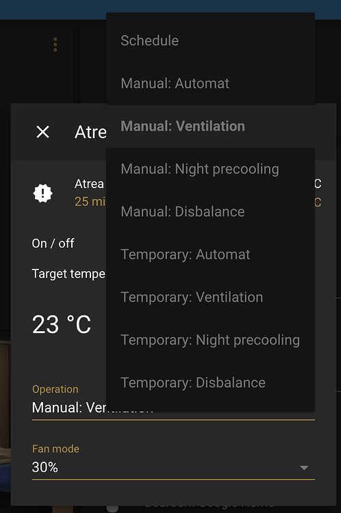 Atrea ventilation - Custom component - Custom Integrations - Home ...