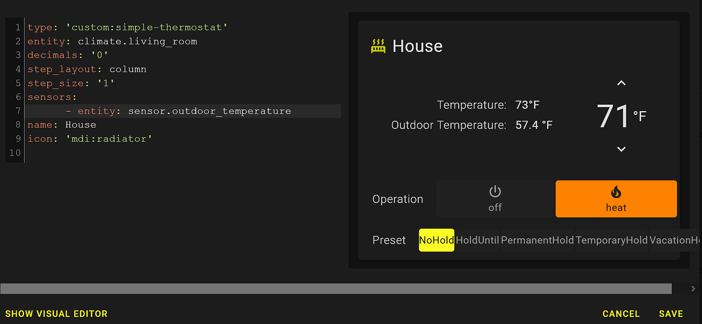 Climate entity (Fritz! Dect 301) with different temperature sensor
