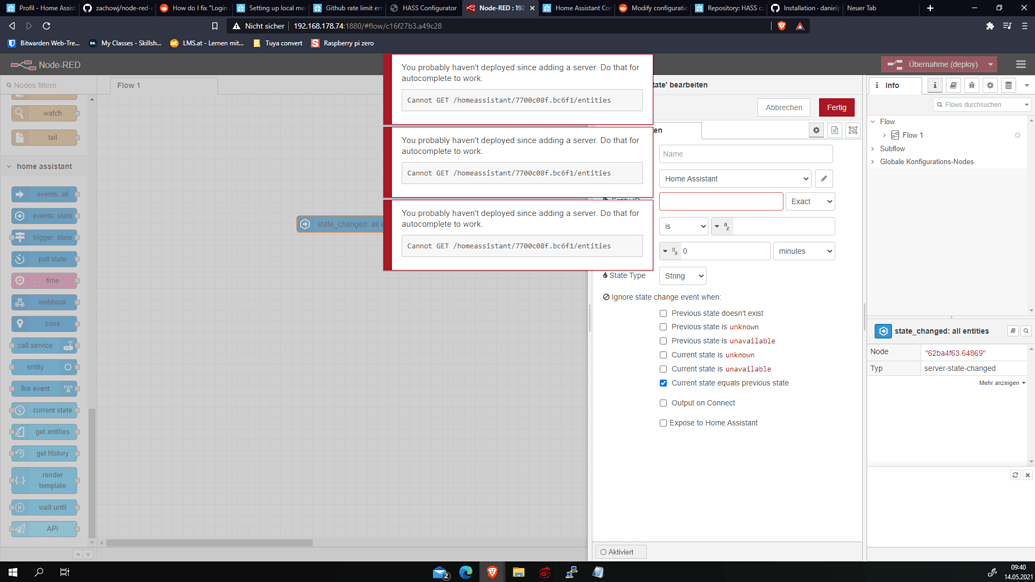 Node RED Error - Node-RED - Home Assistant Community