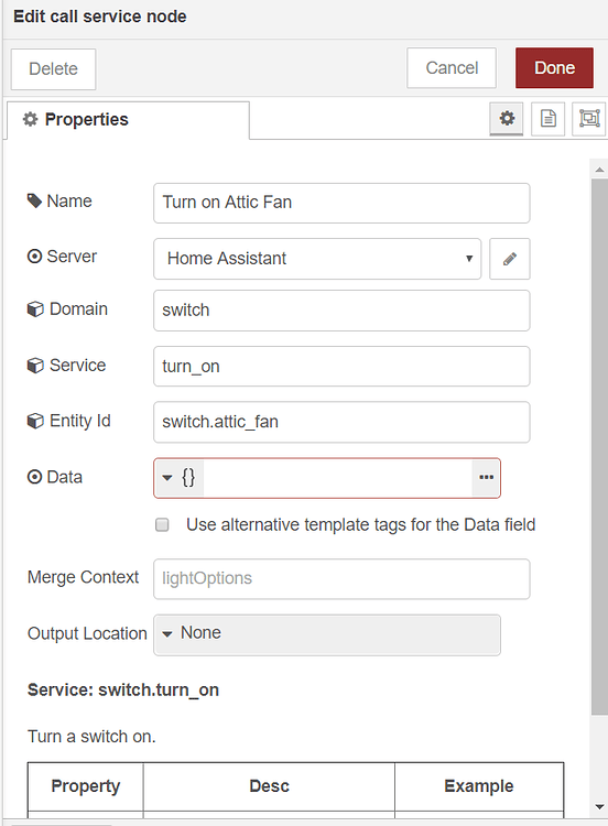 Node Red service node doesn't seem to communicate with home assistant ...