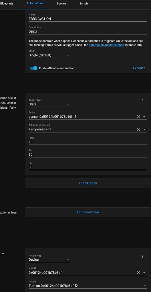 Automations doesn't trigger in ZBR3 with with temperature sensor