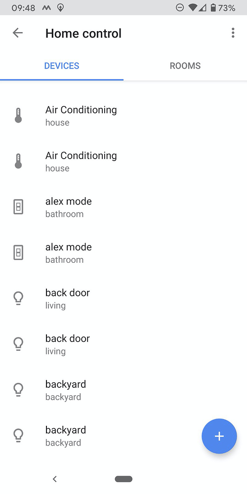Google Home has duplicates of all exposed devices Voice Assistant