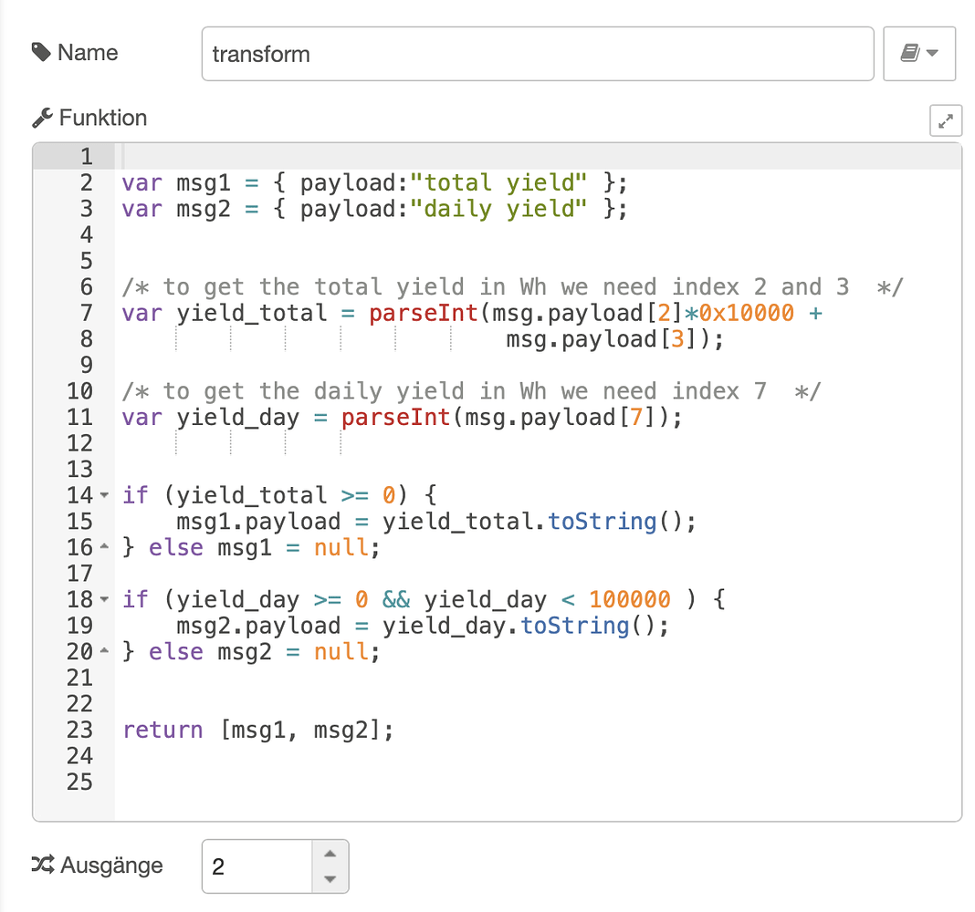 Tutorial to read Modbus Registers in NodeRed and sent to MQTT ...