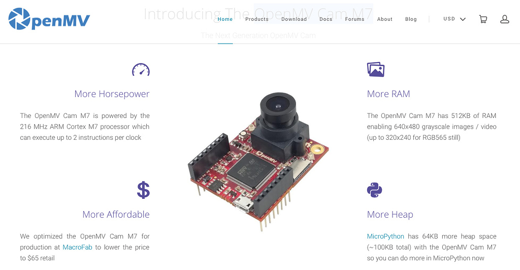 openMV camera - machine vision with Python - Hardware - Home Assistant ...