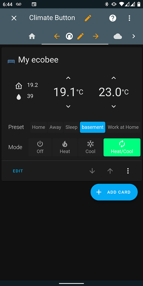 Lovelace Simple thermostat card Lovelace & Frontend Home Assistant