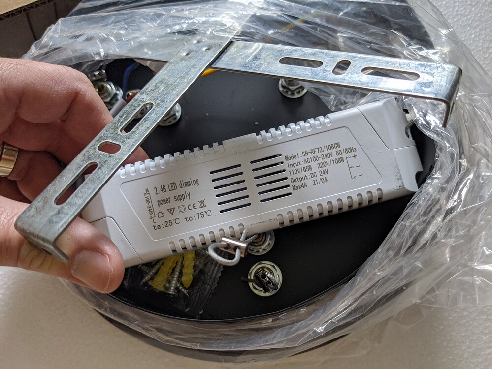 Integrating LED light that comes with generic with 2.4GHz RF remote ...