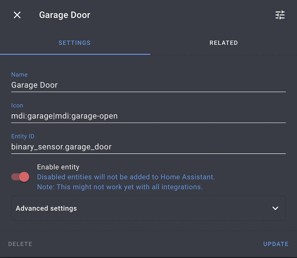 Simple switchable icons for Binary Sensors Feature Requests Home