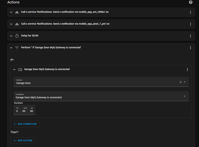 Automation Adding Garage Door Clicking on anything Changes the