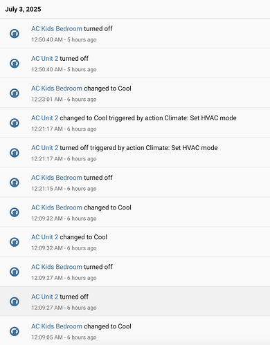 Logfiles from the relevant time period