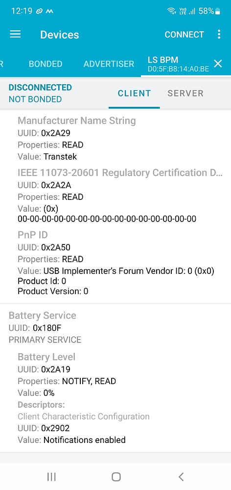 ESPHome config to read from PC-60FW bluetooth Pulse Oximeter and ...