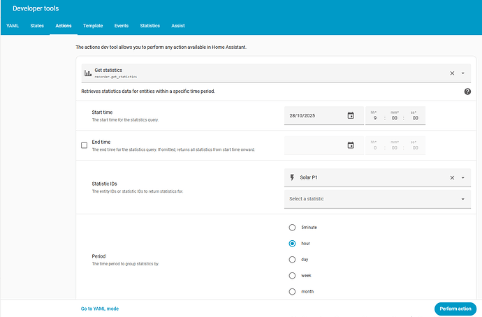use the recorder-get-statistics action