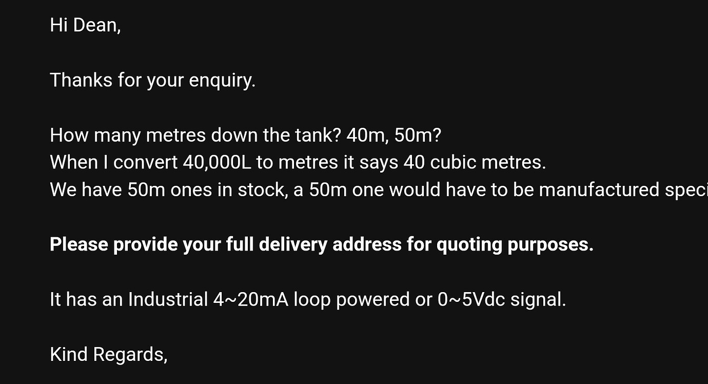 Need advice on Water tank level monitoring Hardware Home Assistant