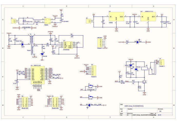 LC Tech ESP-C3-12F Board Schematic