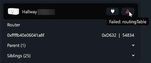 Zigbee2MQTT error: Failed: routingTable