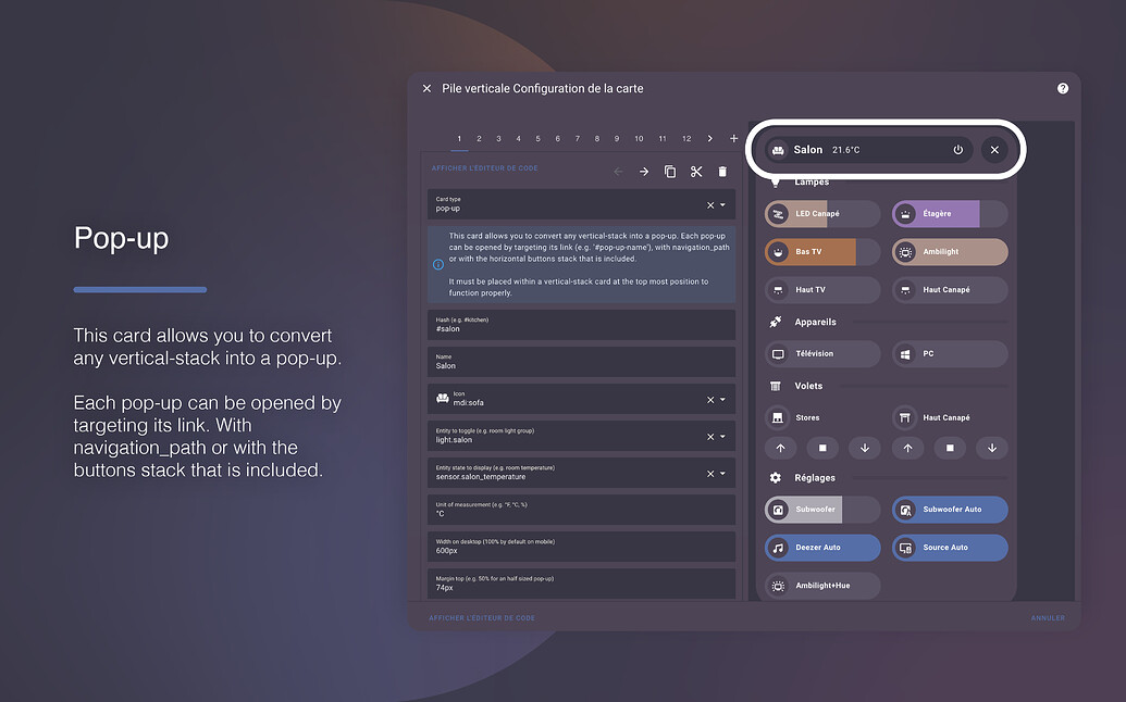 ⚪ Bubble Card A minimalist card collection for Home Assistant with a