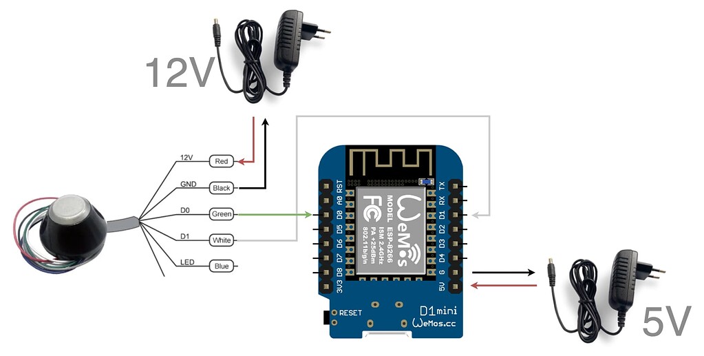 RFID Wiegand Integration with ESP8266 D1 Mini - Hardware - Home ...