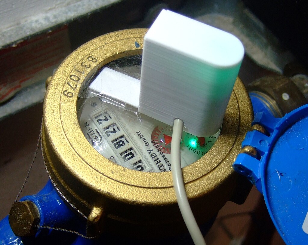 Water flow meter (optical) pulse meter esphome ESPHome Home