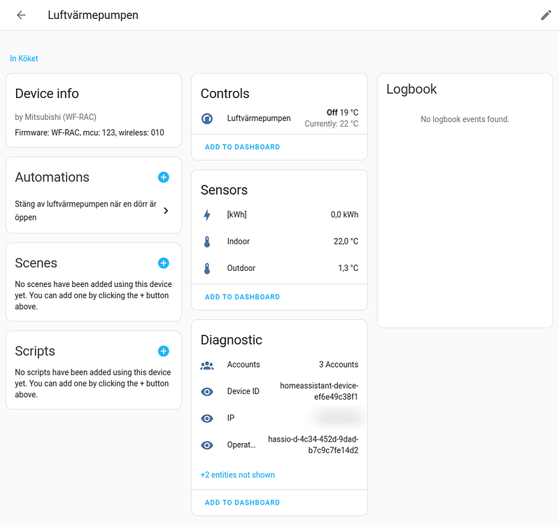 Mitsubishi Wifi Module WFRAC (Smart MAir) Feature Requests Home