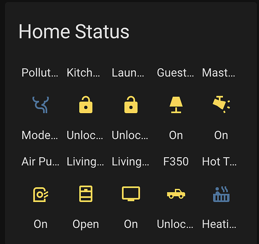 Entity Filter in Glance card Configuration Home Assistant Community