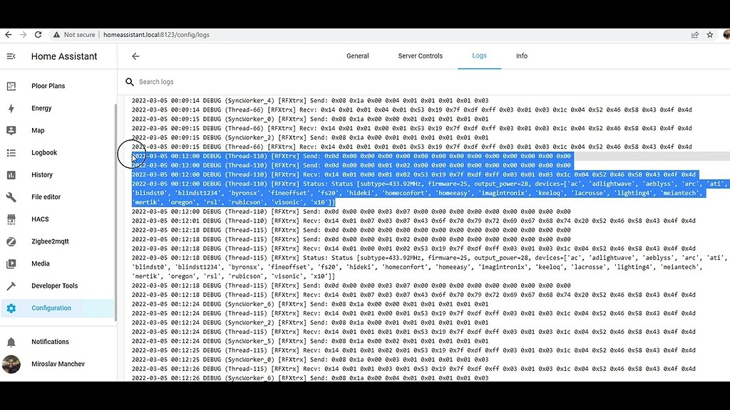 Home Assistant on VirtualBox problem with Hardware Home